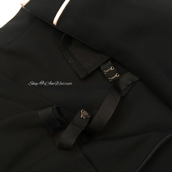 Kay Unger black strapless silk pink trim ruffle dress *shop@iamwarrior - Picture 9 of 11